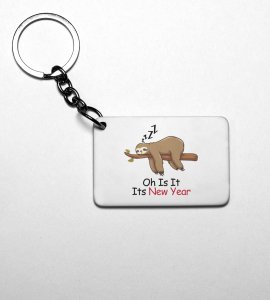 Sloth's New Year, Graphic Printed Sublimated Key-Chain