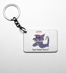 What To Say? Men's Printed Sublimated Key-Chain