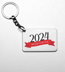 Greetings For New Year,New Year Printed Key-Chain