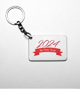 Welcome 2024,Graphics Printed Key-Chain On New Year Theme Best Gift For New Year