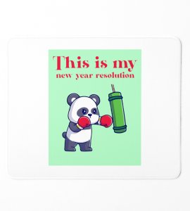 New Year New Resolution, Men's Printed Sublimated Mouse Pad