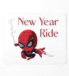 New Year Ride, Printed Mouse Pad On New Year Theme