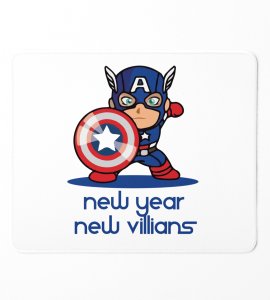 New Year, New Villans, Men's Printed Sublimated Mouse Pad