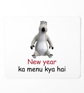 What's There For New Year,New Year Printed Mouse Pad