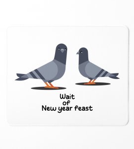 New Year Feast, Graphic Printed Sublimated Mouse Pad