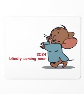 Come Faster 2024, Printed Mouse Pad On New Year Theme