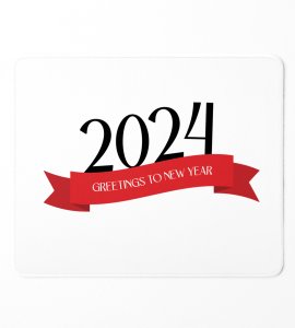 Greetings For New Year,New Year Printed Mouse Pad