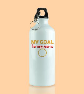 New Year Goal, New Year Printed Aluminium Water Bottle