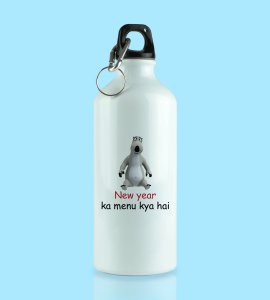What's There For New Year,New Year Printed Aluminium Water Bottle