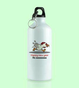 Chicken's New Year Graphic Printed Sublimated Aluminium Water Bottle