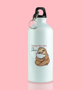 Pillow And New Year Graphic Printed Sublimated Aluminium Water Bottle