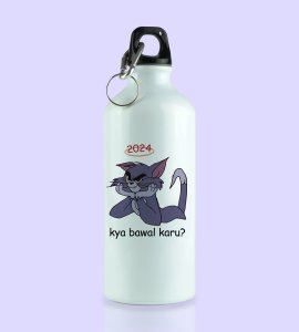What To Say? Men's Printed Sublimated Aluminium Water Bottle
