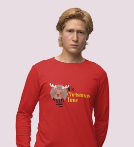 Animal Christmas Party: Unique DesignerFull Sleeve T-shirt Red Best Gift For Boys Girls
