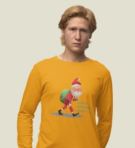 I Am Coming: Best DesignedFull Sleeve T-shirt Yellow Perfect Gift For Secret Santa