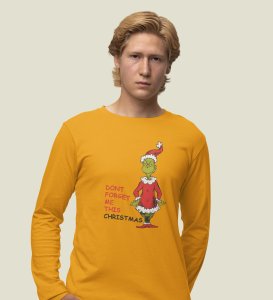Alien's Christmas: Unique And Funny DesignedFull Sleeve T-shirt Yellow Perfect Gift For Boys Girls