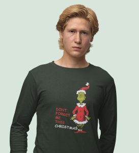 Alien's Christmas: Unique And Funny DesignedFull Sleeve T-shirt Green Perfect Gift For Boys Girls
