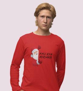 Super Santa: Unique DesignerFull Sleeve T-shirt Red Best Gift For Boys Girls