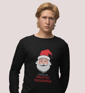 Graphic's Lover Santa: Best DesignedFull Sleeve T-shirt Black Perfect Gift For Secret Santa