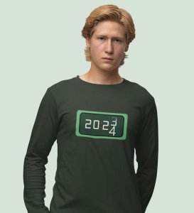 Year Changing Clock: Beautifully DesignedFull Sleeve T-shirt Green Best Gift For Secret Santa