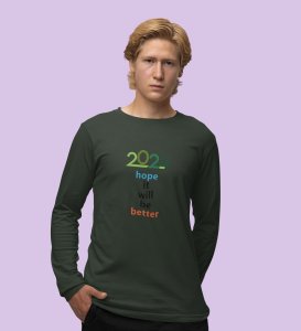 Postive Vibes: Good Vibes DesignedFull Sleeve T-shirt Green Unique Gift For New Year Boys Girls