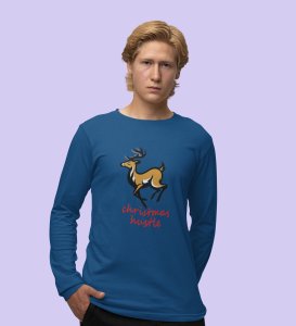 Busy Reindeer: Best DesignerFull Sleeve T-shirt Blue Best Gift For Boys Girls