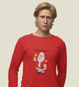 Graphic's Lover Santa: Best DesignedFull Sleeve T-shirt Red Perfect Gift For Secret Santa