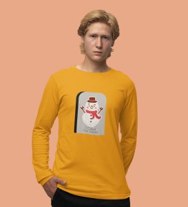 Santa's Bestfriend: Cute DesignerFull Sleeve T-shirt YellowBest Gift For Boys Girls