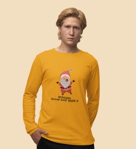 Santa got Us Gift: Best DesignedFull Sleeve T-shirt Yellow Most Liked Gift For Boys Girls