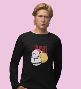 Summer Lover Snowman: Most Unique DesignerFull Sleeve T-shirt Black Best Gift For Boys Girls
