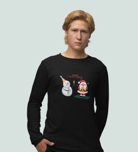 Snowman Chatters: Funny DesignedFull Sleeve T-shirt Black Best Gift For Boys Girls