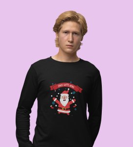 Happiest Santa Ever: Beautifully CraftedFull Sleeve T-shirt Black Perfect Gift For Kids