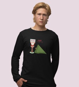 Eco-Friendly Santa: Beautifully DesignedFull Sleeve T-shirt Black Exclusive Gift For Boys Girls