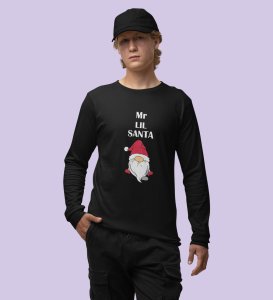Gentleman SantaFull Sleeve T-shirt: Best Gift For Secret SantaBlack Perfect Gift For Boys Girls