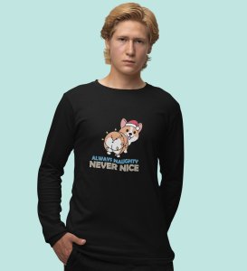 Notorious Corgi: Funny Doggie DesignedFull Sleeve T-shirts Black Best Gift For Boys Girls