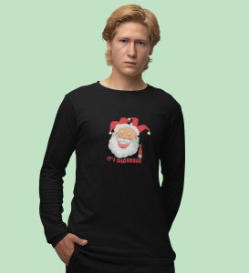 Drunkard Santa : Amazingly DesignedFull Sleeve T-shirt Black Best Gift For Christmas Celebration