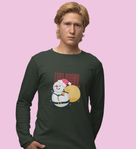 Summer Lover Snowman: Most Unique DesignerFull Sleeve T-shirt Green Best Gift For Boys Girls