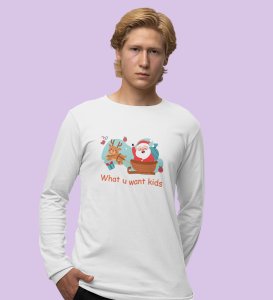 Santa's Sledge: Most Liked DesignedFull Sleeve T-shirt White Best Gift For Boys Girls