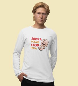 Baby Tears Over Santa: Elegantly designedFull Sleeve T-shirt, Best Gift For Boys Girls