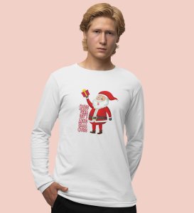 Funniest Santa : Funniest DesignerFull Sleeve T-shirt White Perfect Gift For Kids