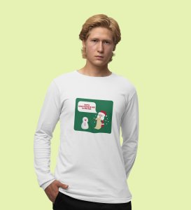 Prankster Santa: Funny DesignerFull Sleeve T-shirt White Perfect Gift For Secret Santa
