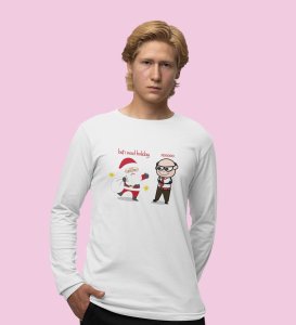 Corporate Santa: Funny DesignedFull Sleeve T-shirt White Best Gift For Secret Santa