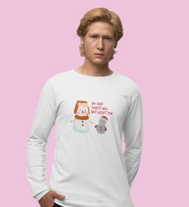 Society Against Santa: Unique DesignedFull Sleeve T-shirt White Best Gifts For Secret Santa