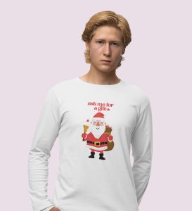 Generous Santa: Elegantly DesignedFull Sleeve T-shirt White Best Gift For Boys Girls