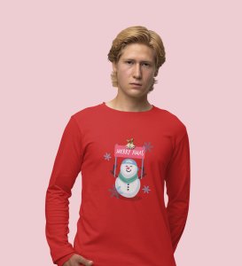 Christmas Bells: Best DesignerFull Sleeve T-shirt Red Perfect Gift For Christmas Eve
