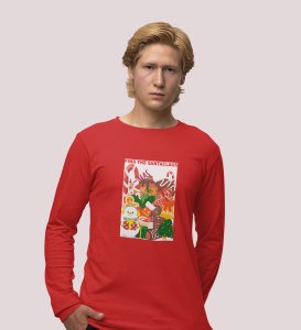 Missing Santa: Mysterious DesignedFull Sleeve T-shirt Red Unique Gifts For Secret Santa
