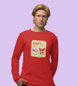 Funny Santa: Best DesignedFull Sleeve T-shirt Red Perfect Gift For Secret Santa For Boys Girls