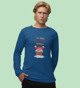 Big Chimney Bigger Gifts: Revamp your Joy withBlue Cutest SantaFull Sleeve T-shirt, Best Gift For Boys Girls