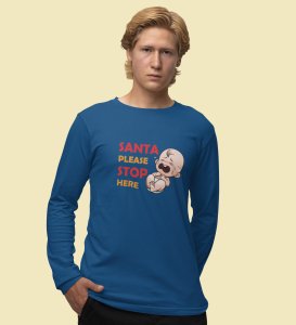 Baby Tears Over Santa: Elegantly designedFull Sleeve T-shirt, Best Gift For Boys Girls