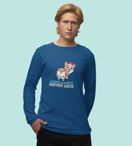 Notorious Corgi: Funny Doggie DesignedFull Sleeve T-shirts Blue Best Gift For Boys Girls