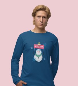Christmas Bells: Best DesignerFull Sleeve T-shirt Blue Perfect Gift For Christmas Eve